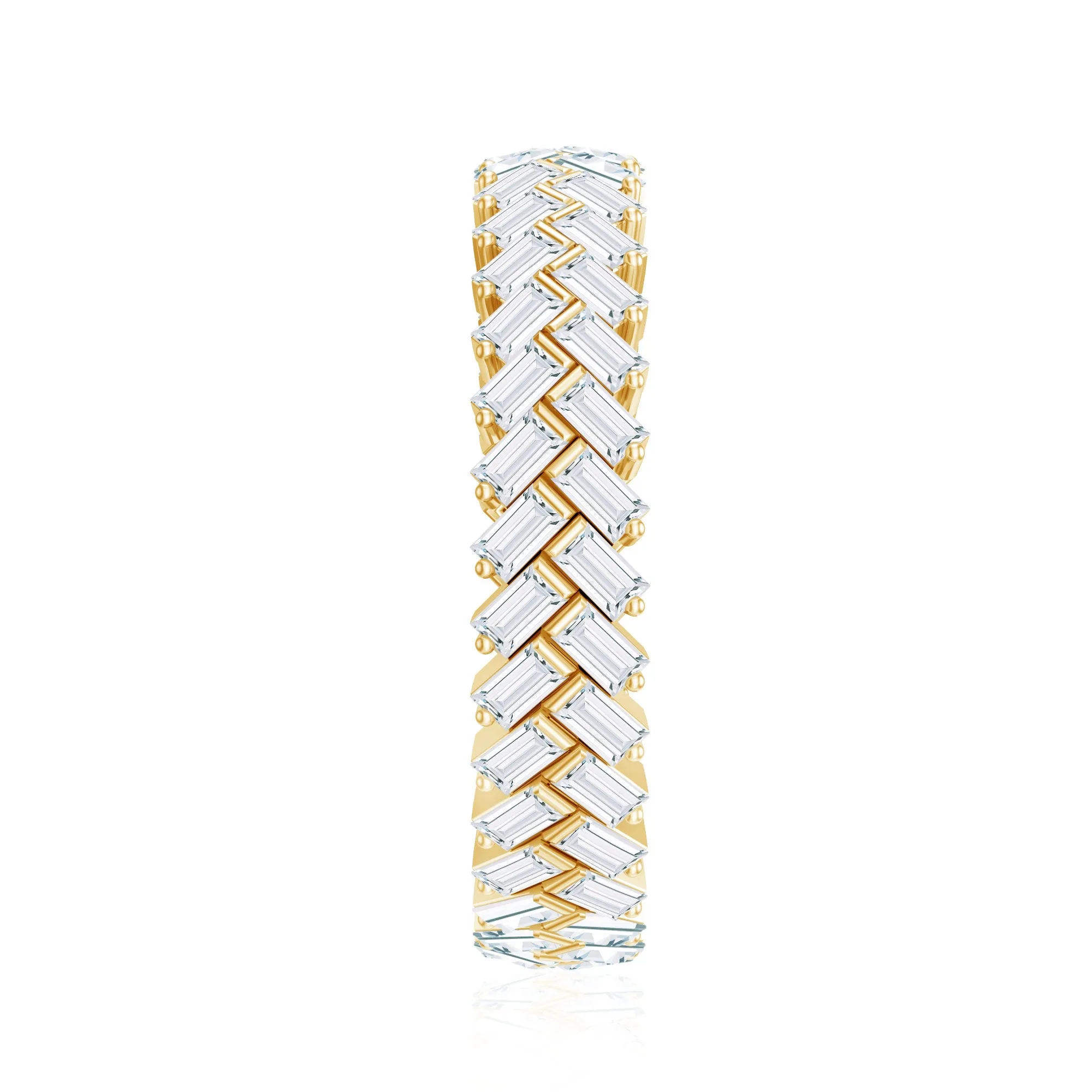 0.75 CT Zircon Braided Eternity Ring