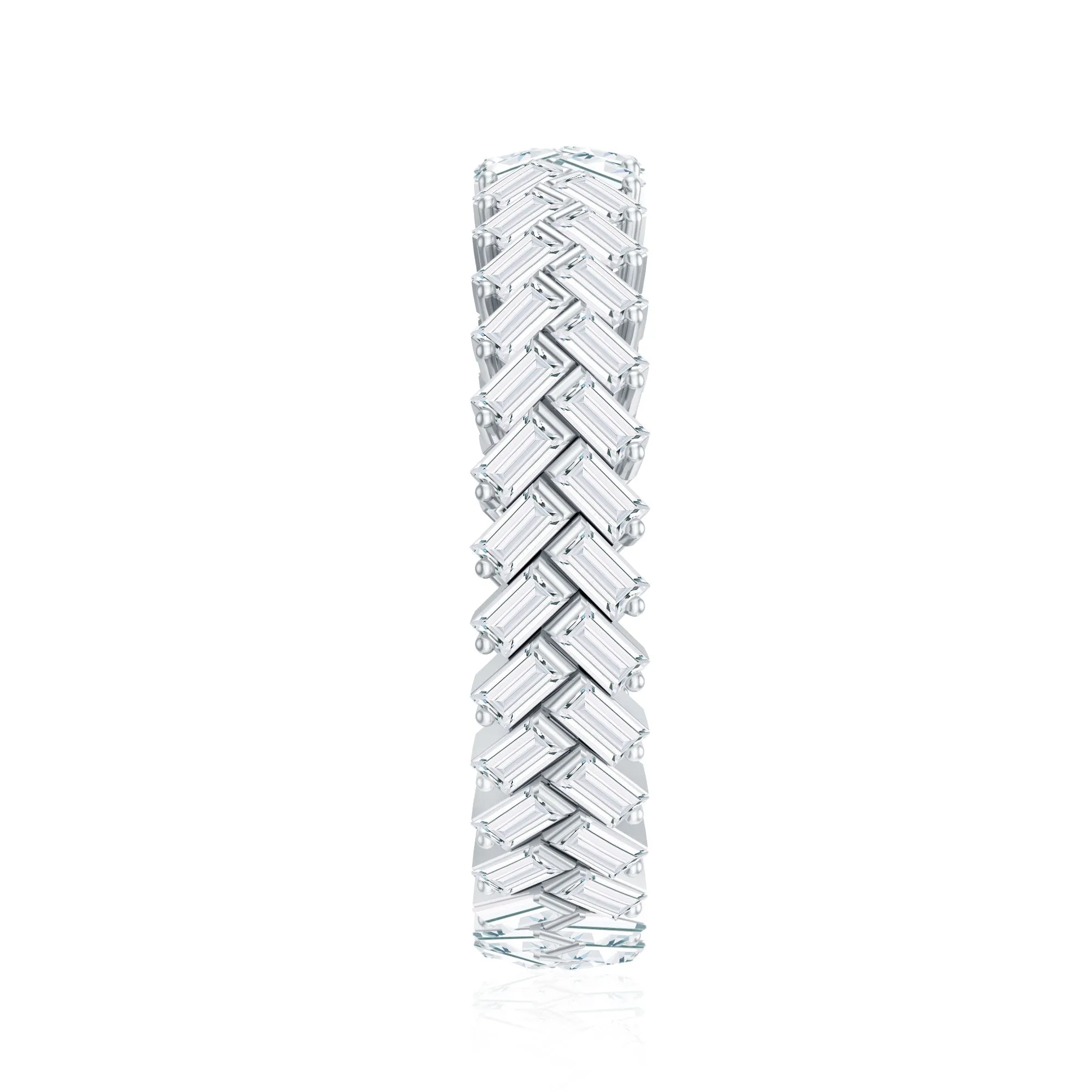 0.75 CT Zircon Braided Eternity Ring