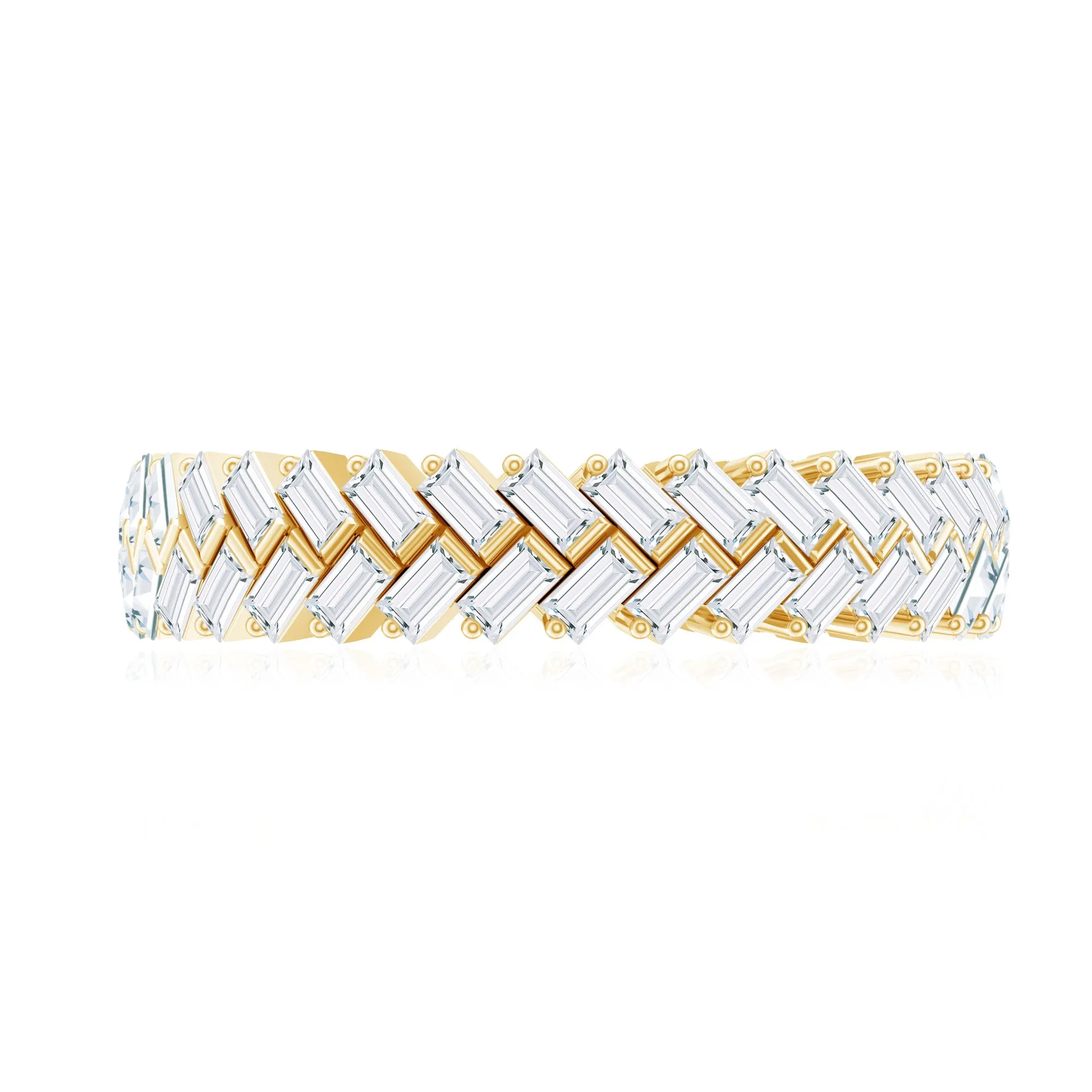 0.75 CT Zircon Braided Eternity Ring