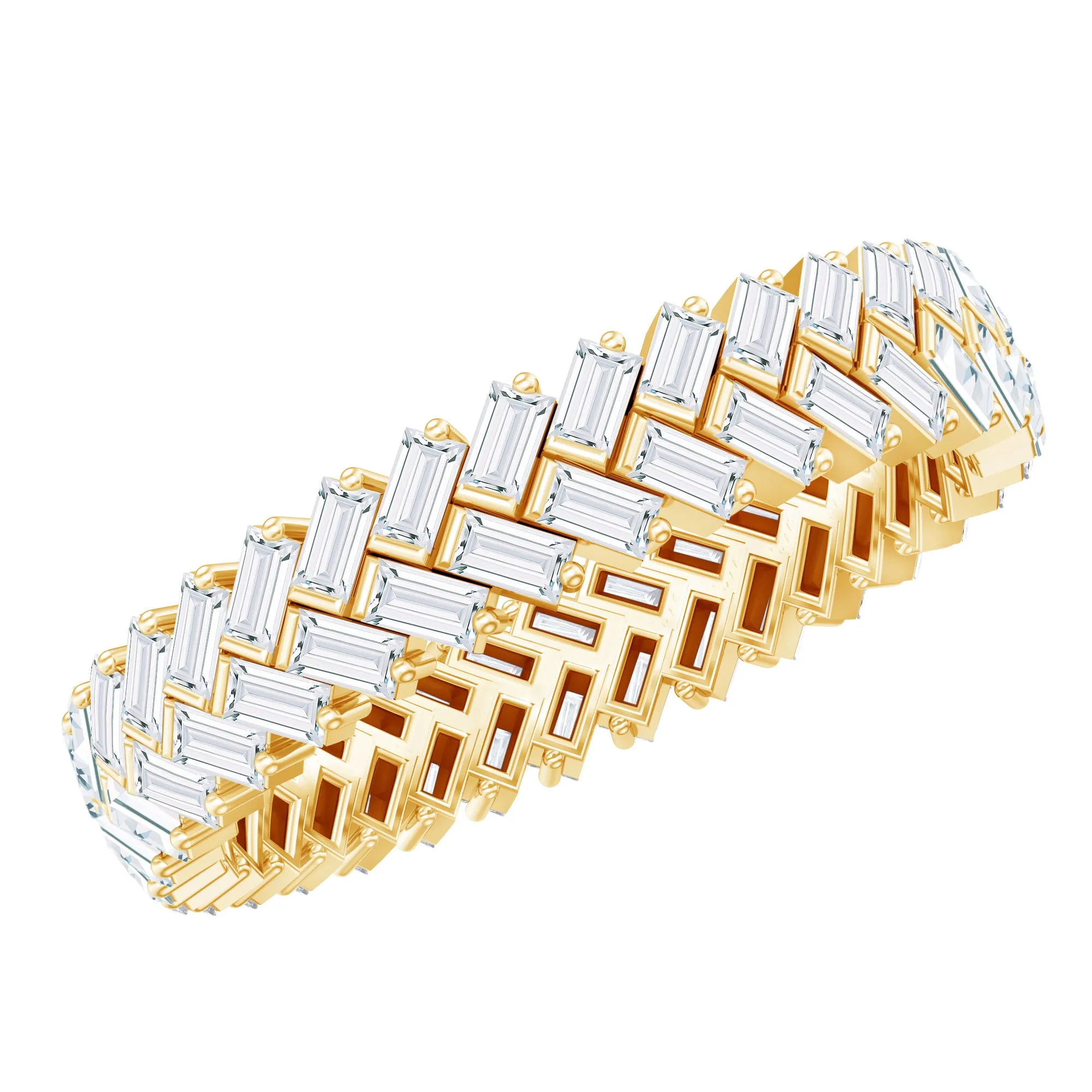 0.75 CT Zircon Braided Eternity Ring