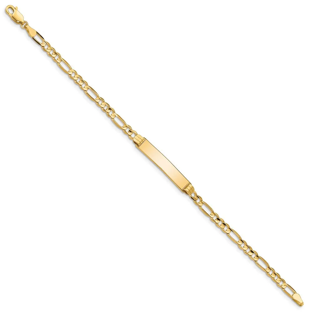 10KT Yellow Gold 8-inch 5.37MM ID Figaro Bracelet