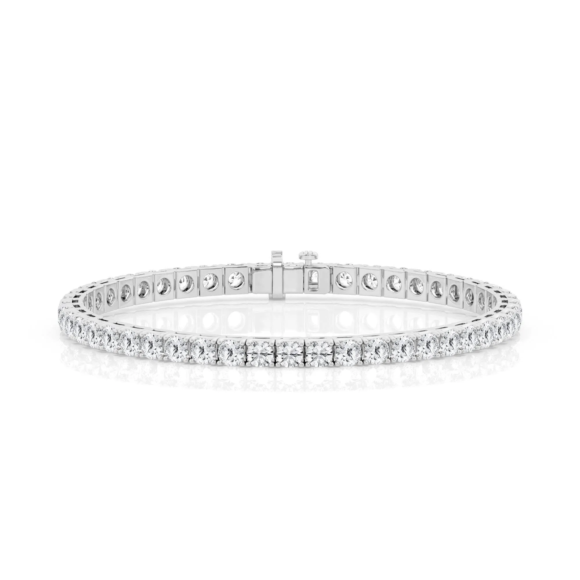 12.00 cttw  Tennis Bracelet with Round Lab Diamond by Mercury Rings