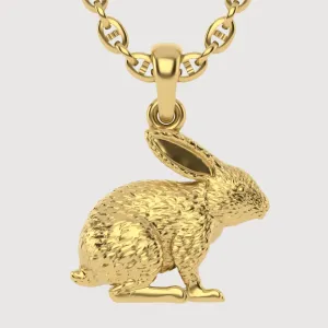 14k Gold Rabbit Pendant