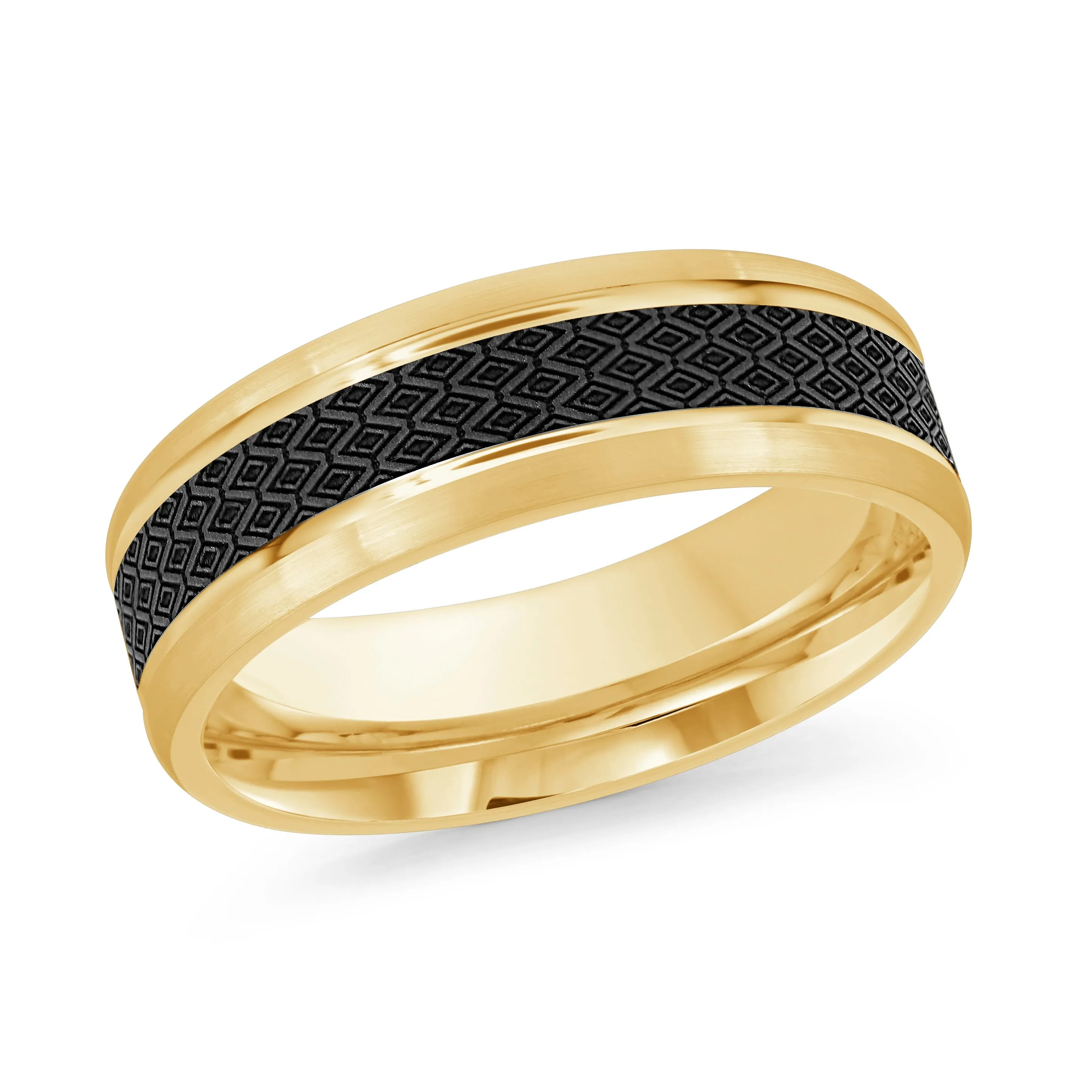 14K Yellow Gold Ring from the Noir Collection by Malo - MRDA-122-7Y