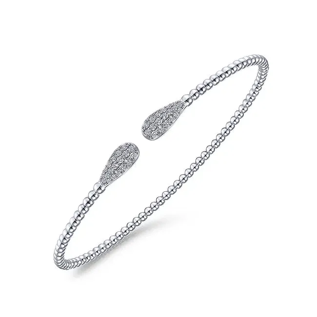 14KW Bujukan Bead Diamond Teardrops Bangle