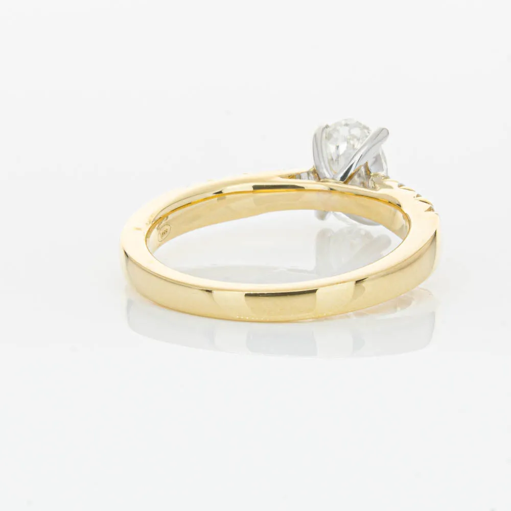 18ct Yellow Gold Oval Diamond Phoenix Ring