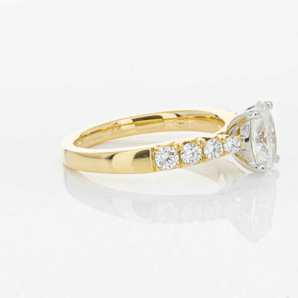 18ct Yellow Gold Oval Diamond Phoenix Ring