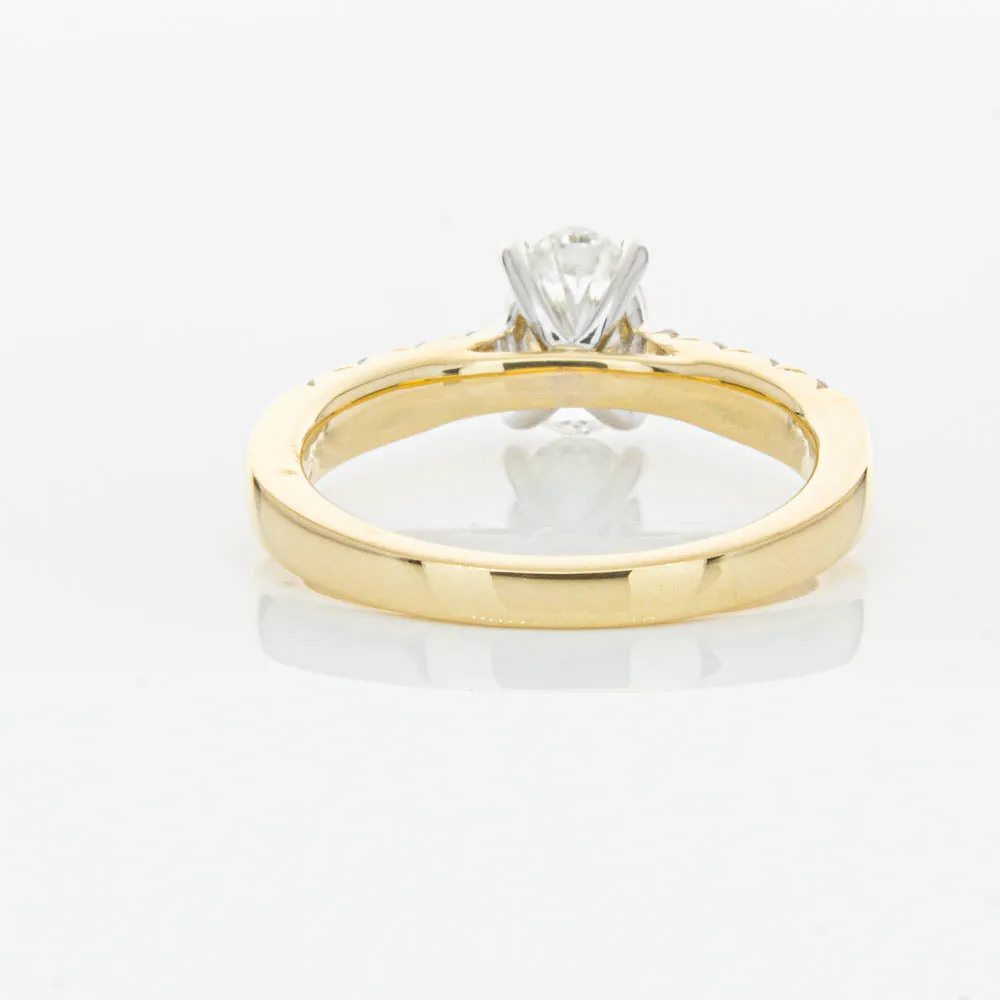 18ct Yellow Gold Oval Diamond Phoenix Ring