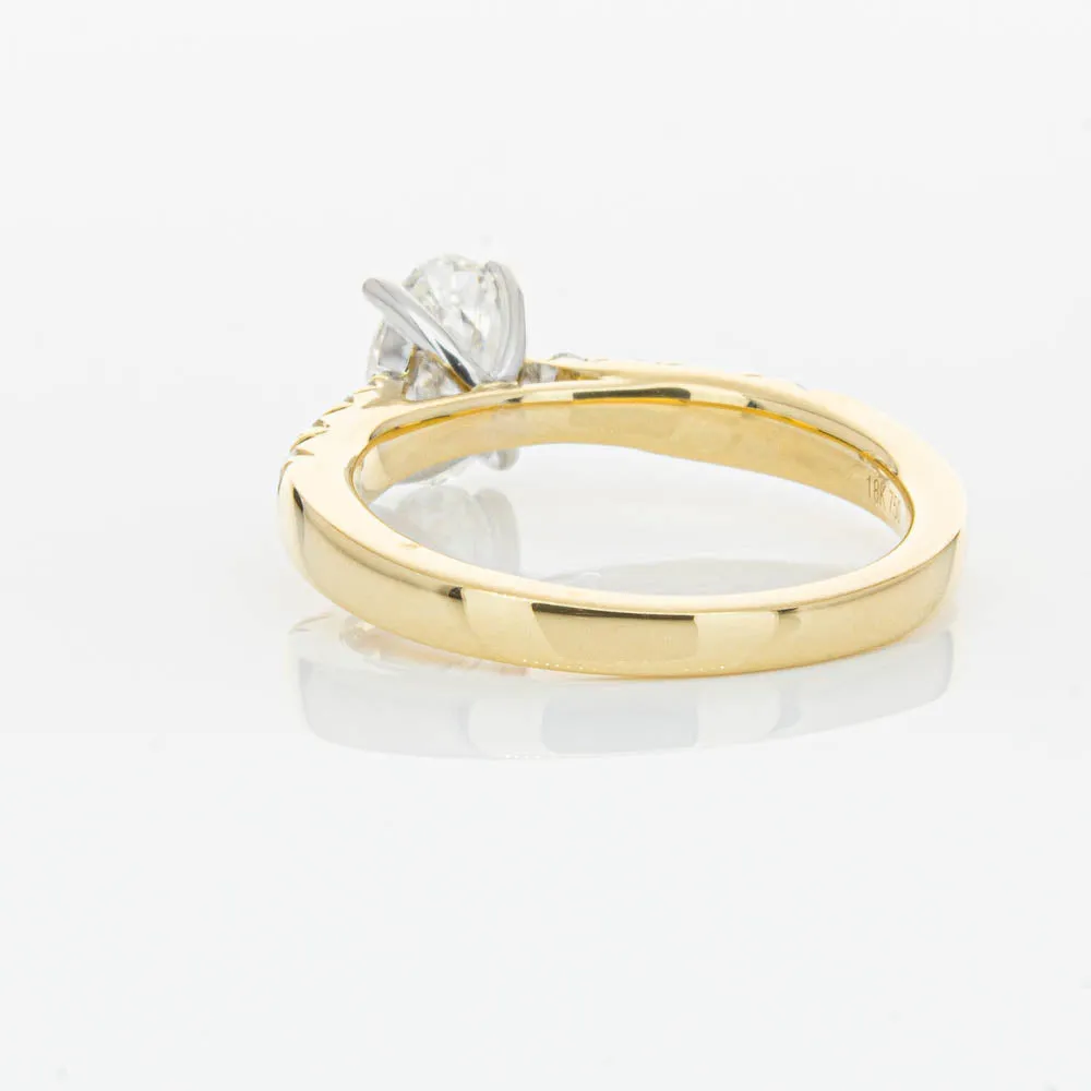 18ct Yellow Gold Oval Diamond Phoenix Ring