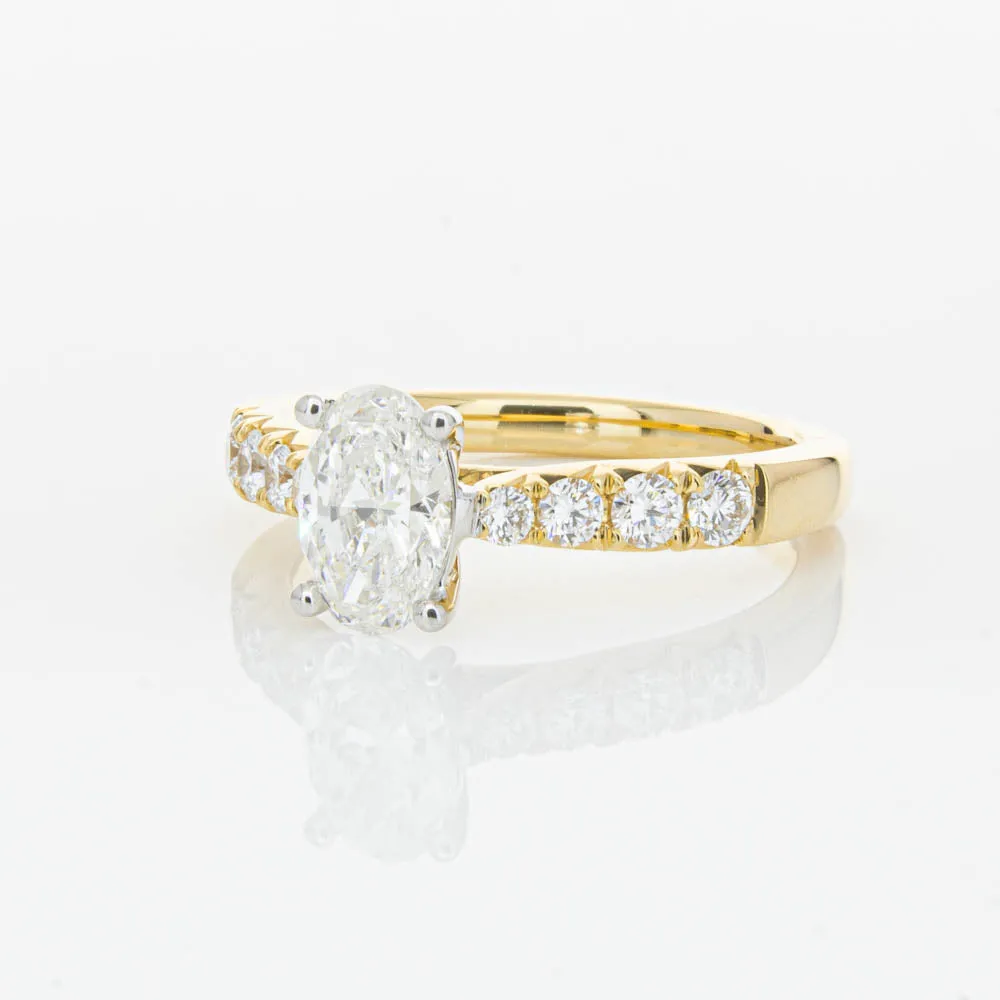 18ct Yellow Gold Oval Diamond Phoenix Ring