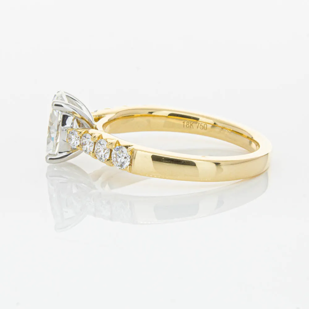 18ct Yellow Gold Oval Diamond Phoenix Ring