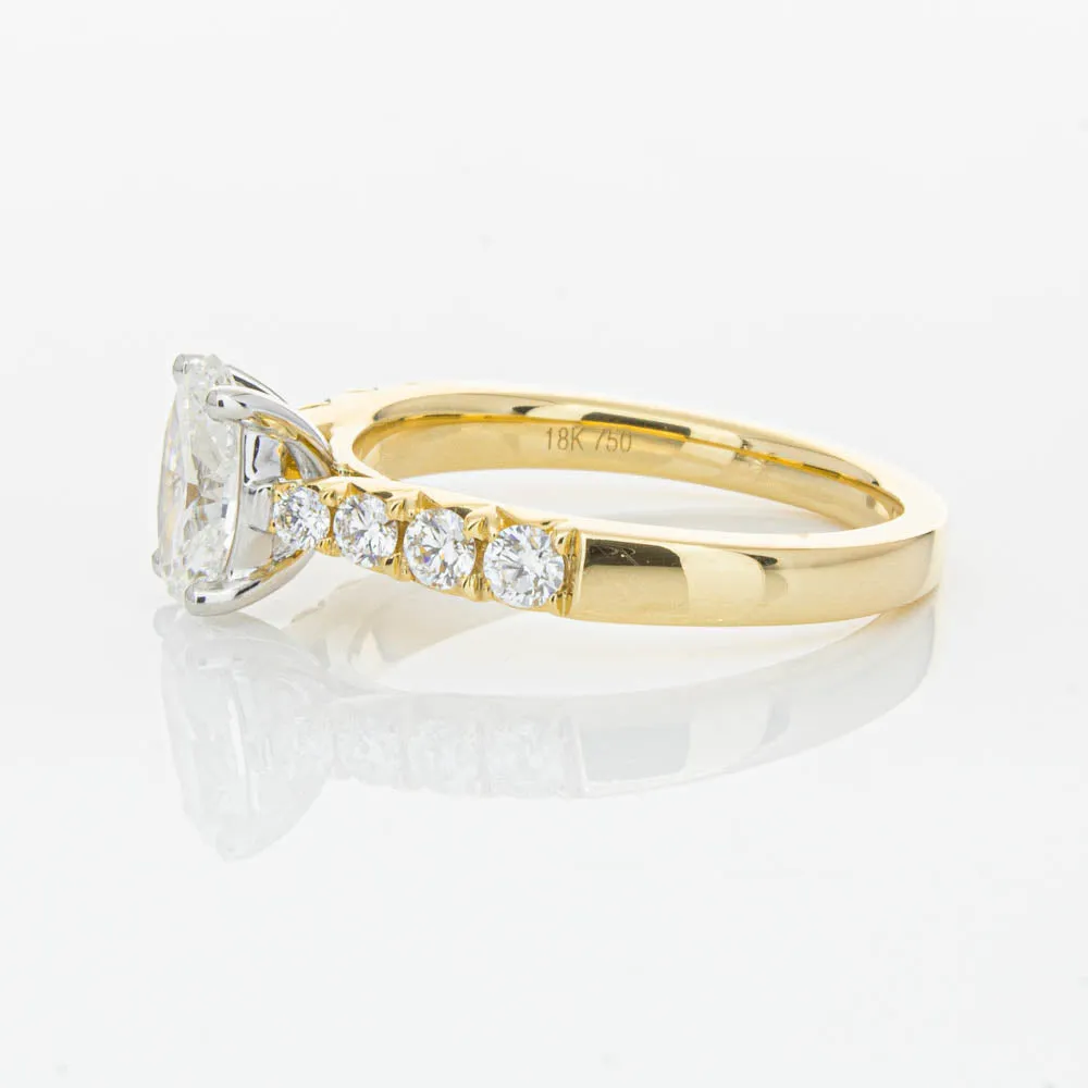 18ct Yellow Gold Oval Diamond Phoenix Ring