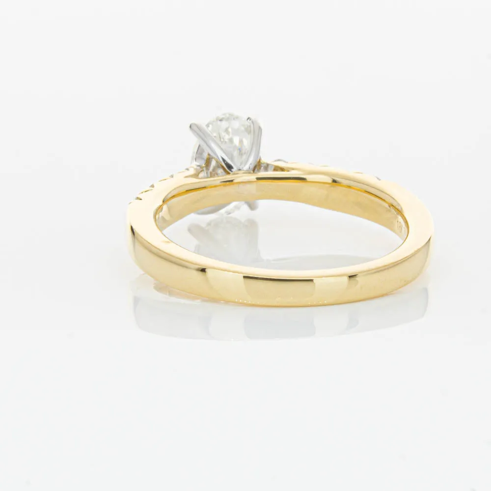 18ct Yellow Gold Oval Diamond Phoenix Ring