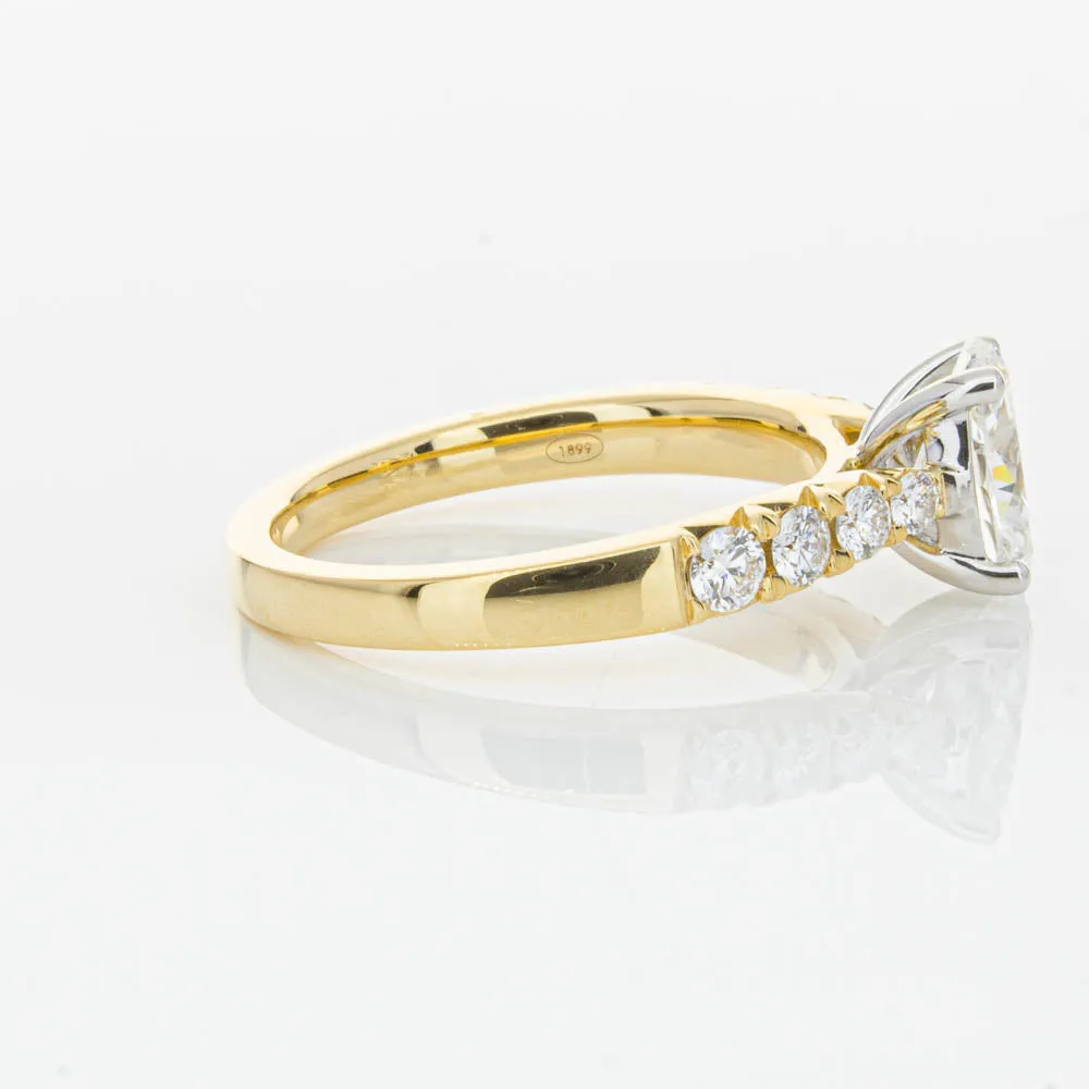 18ct Yellow Gold Oval Diamond Phoenix Ring