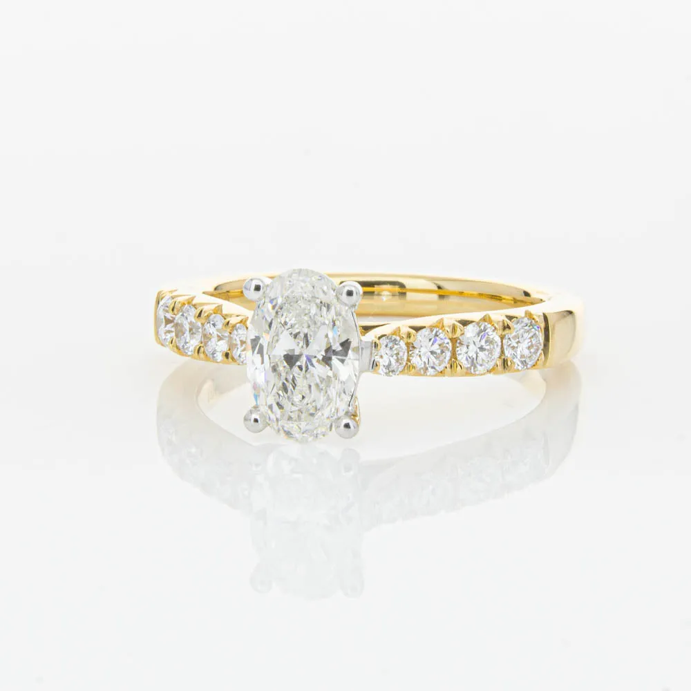 18ct Yellow Gold Oval Diamond Phoenix Ring