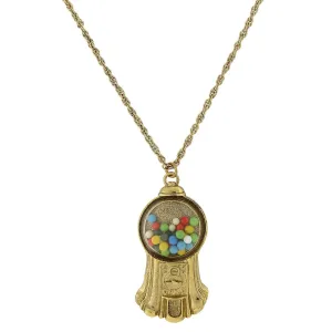 1928 Jewelry Multi-Color Gumball Machine Pendant Necklace 30"