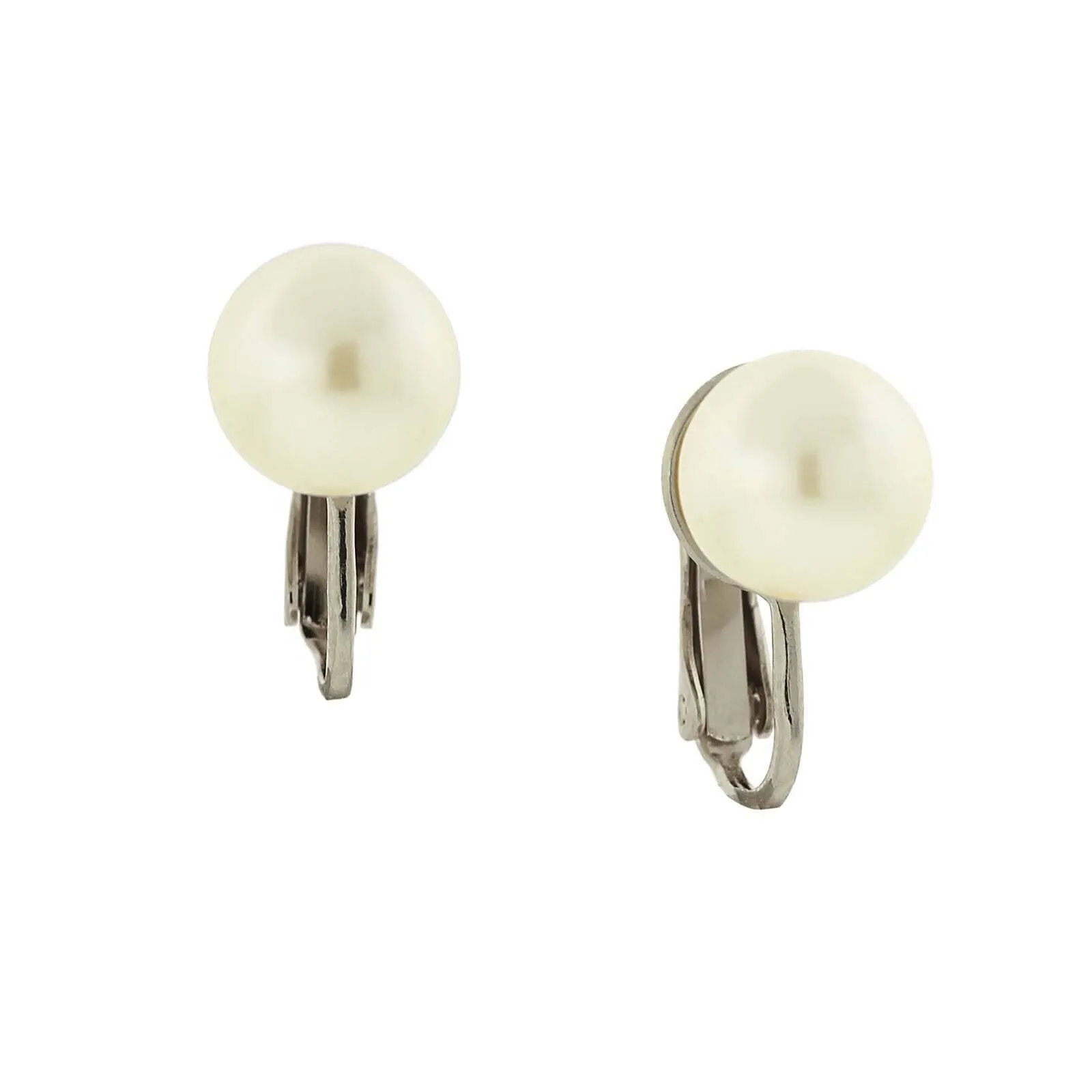 1928 Jewelry Petite Classic Faux Pearl Clip On Earrings