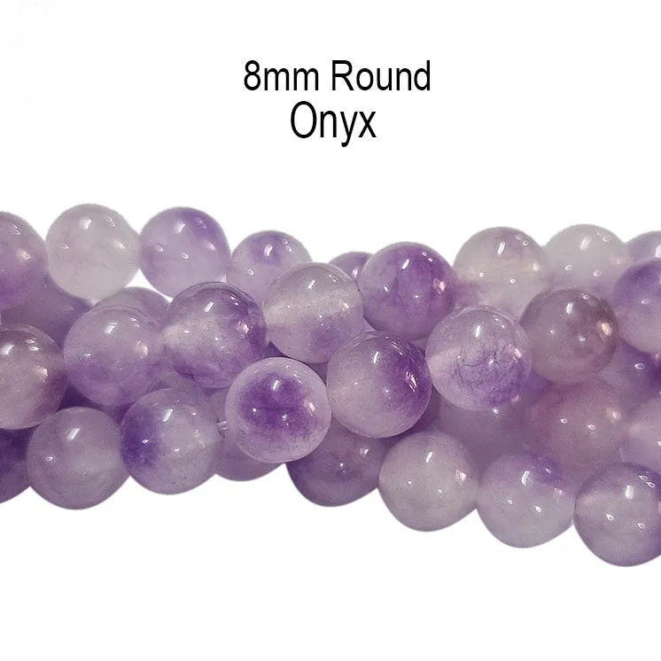 8MM NATURAL ROUND JADE AGATE BEADS SEMI PRECIOUS GEMSTONE BEADS FOR JEWELRY MAKING STRAND 15 INCH (46-48PCS)