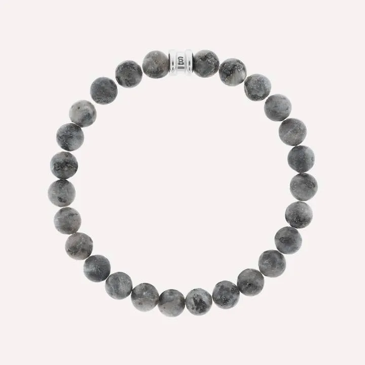 8mm Round Gemstone Bracelet Matt Labradorite