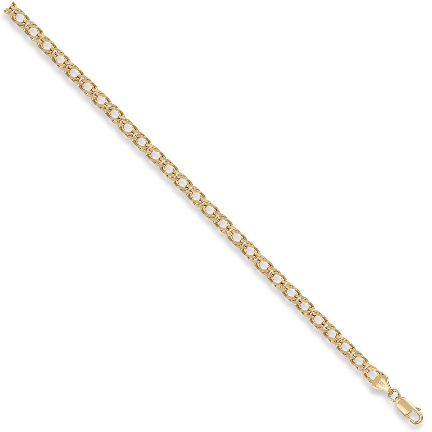 9ct Yellow Gold 5mm 30 Inch Open Double Curb Necklace 21.0g