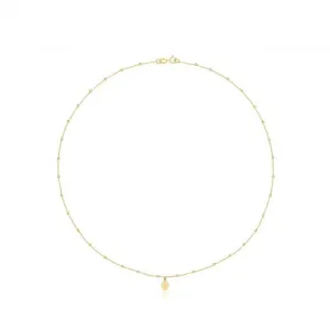 9ct Yellow Gold Beaded Necklet With Miraculous NK437