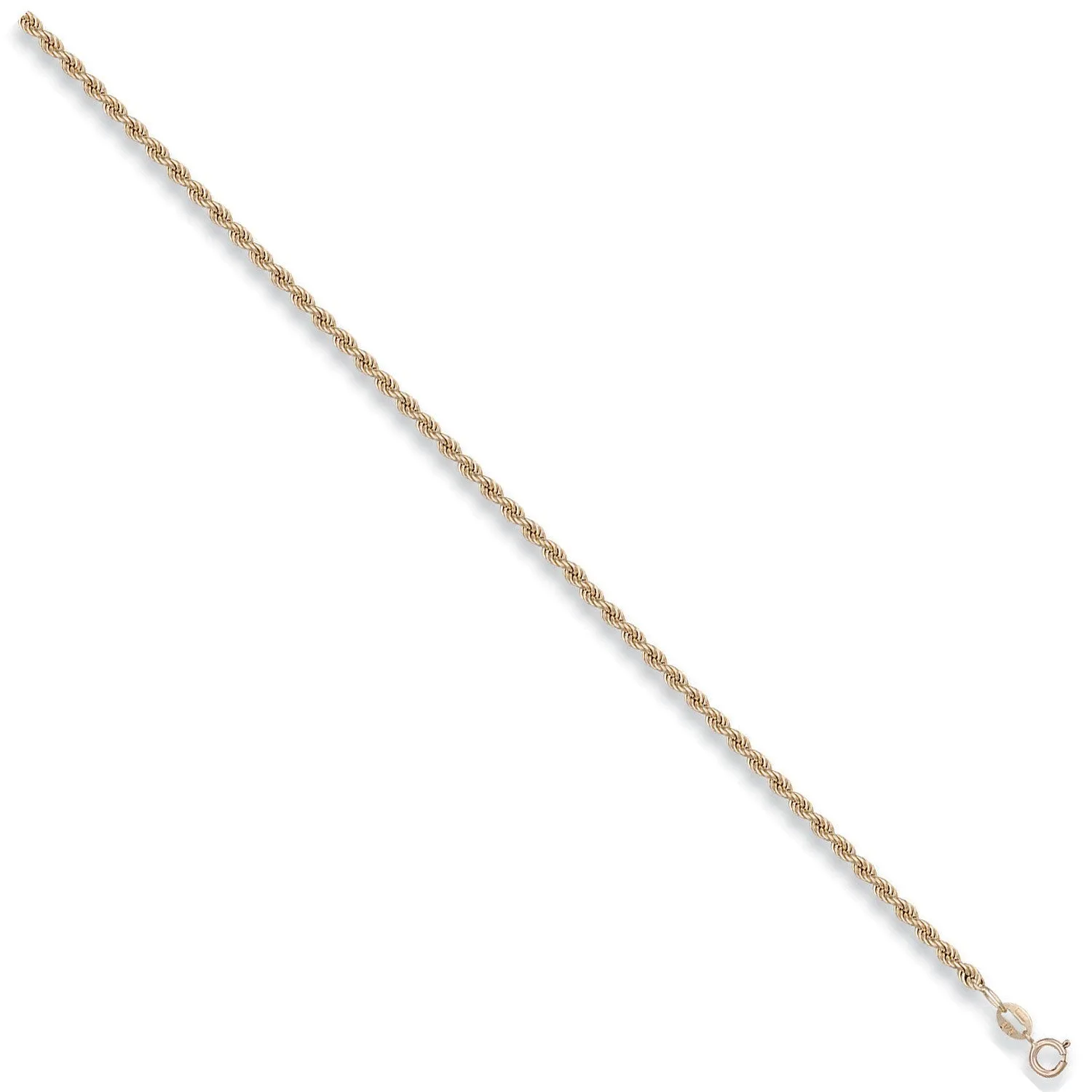 9ct Yellow Gold Hollow 2.7mm 24 Inch Rope Necklace 4.1g