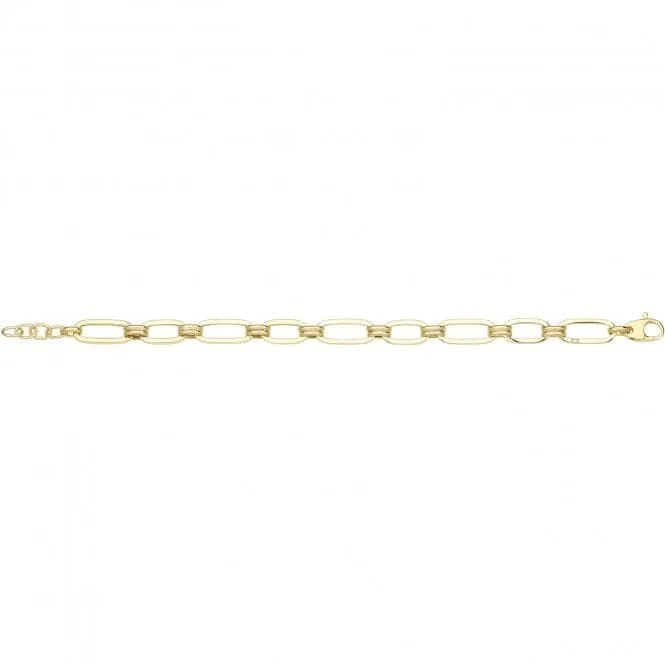 9ct Yellow Gold Hollow Bracelet NK447B