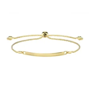 9ct Yellow Gold Ladies ID Pull Bracelet BR644