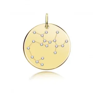 Acotis Silver Zodiac Constellation Sagittarius Gold Plated G61099GP