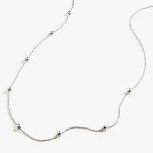 Adjustable Length Bead Chain Necklace