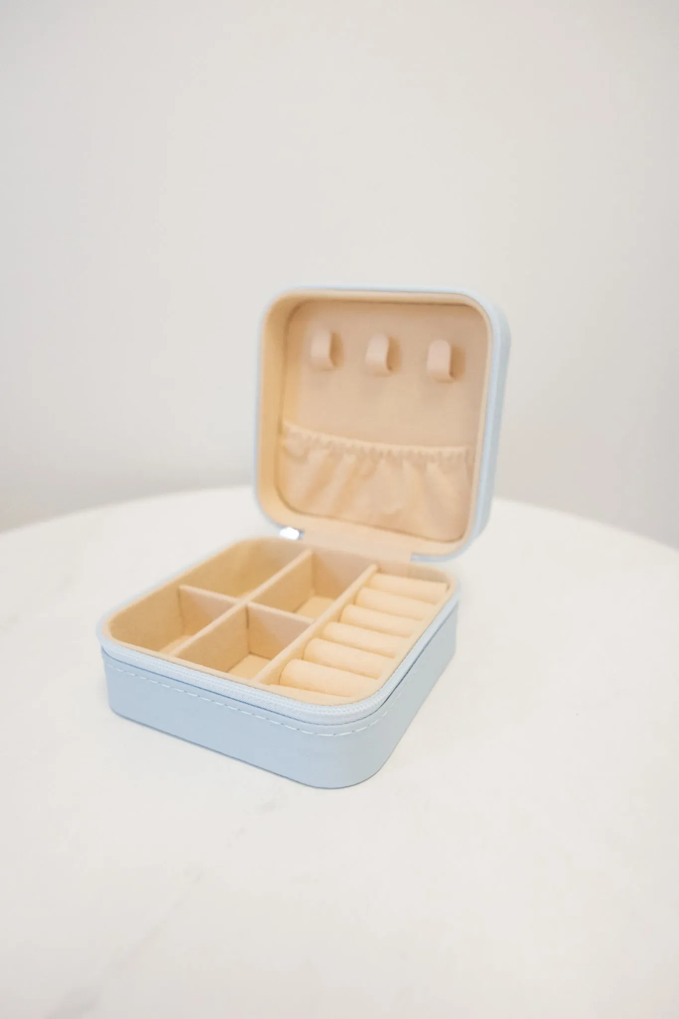 All Together Now Light Blue Travel Jewelry Case