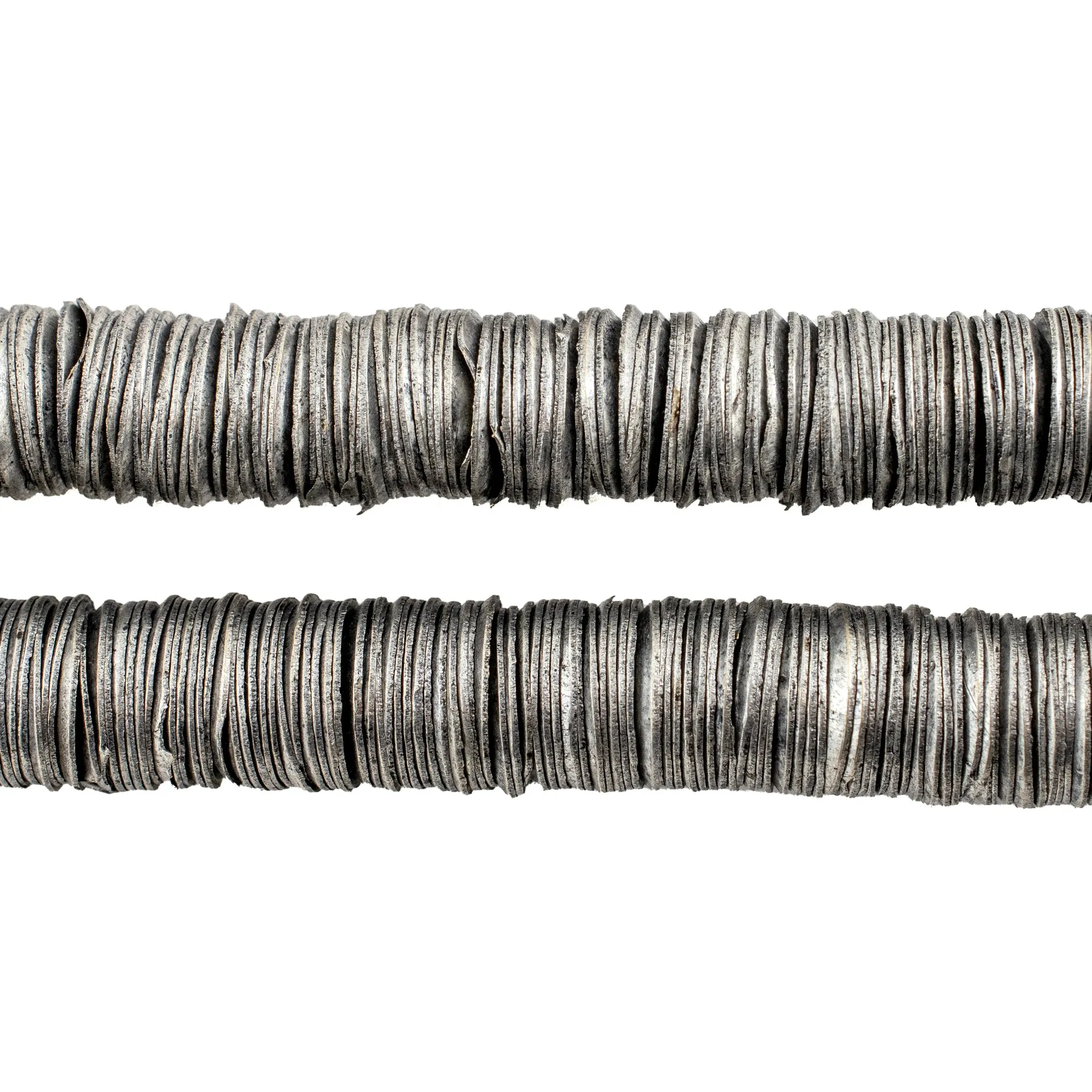 Antique Silver Interlocking Crisp Beads (10mm)