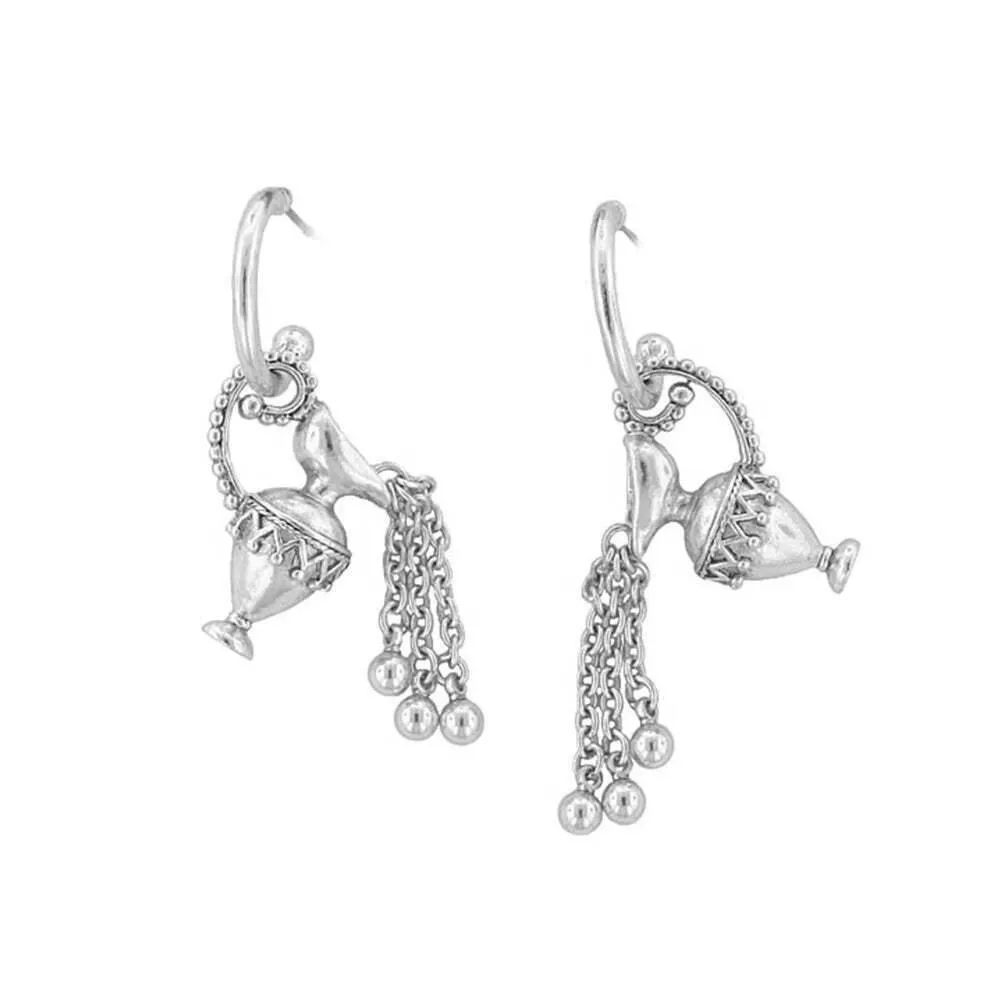 Antiquities Couture Flowing Ewer Hoop Earrings