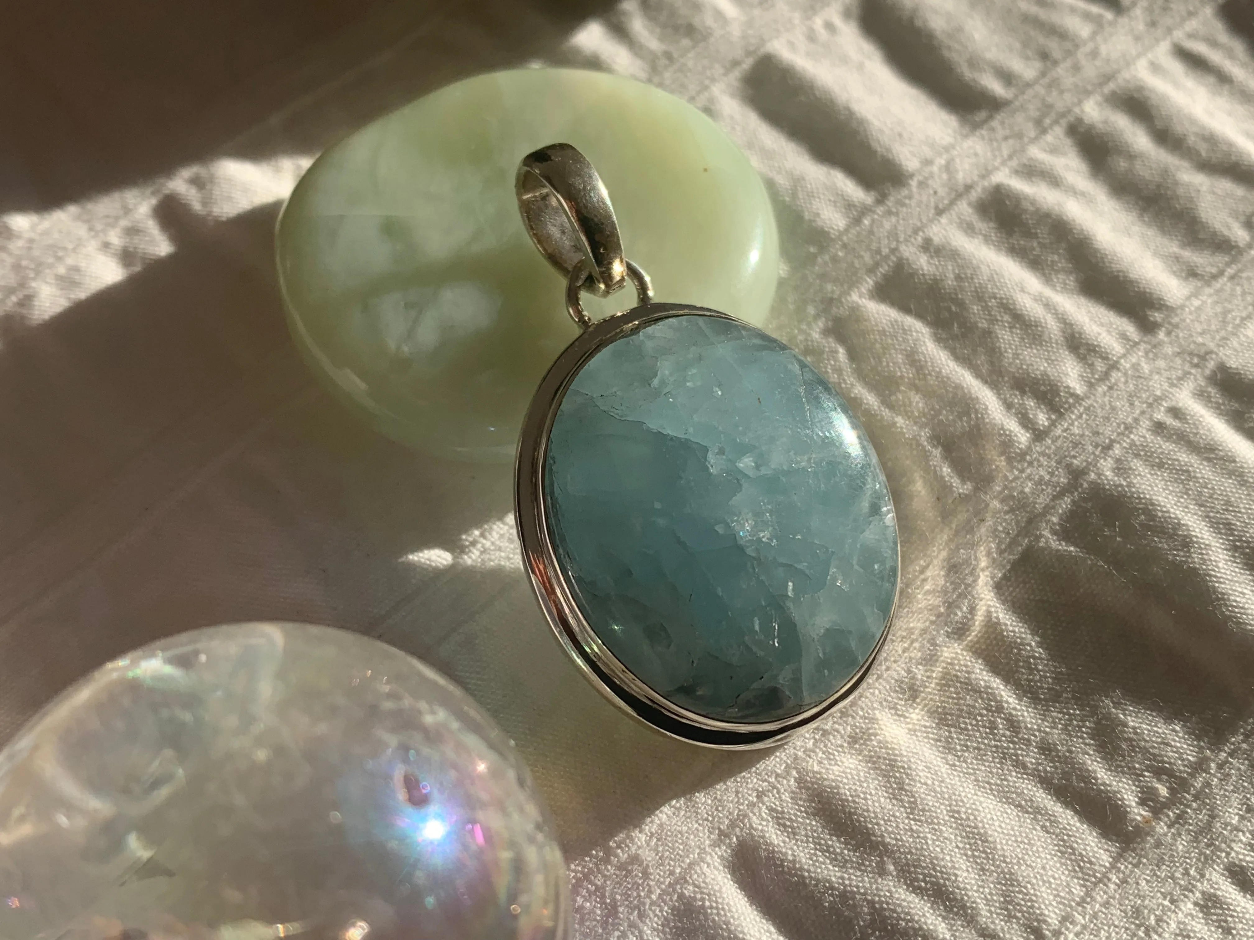 Aquamarine Ansley Pendant - Reg. Round