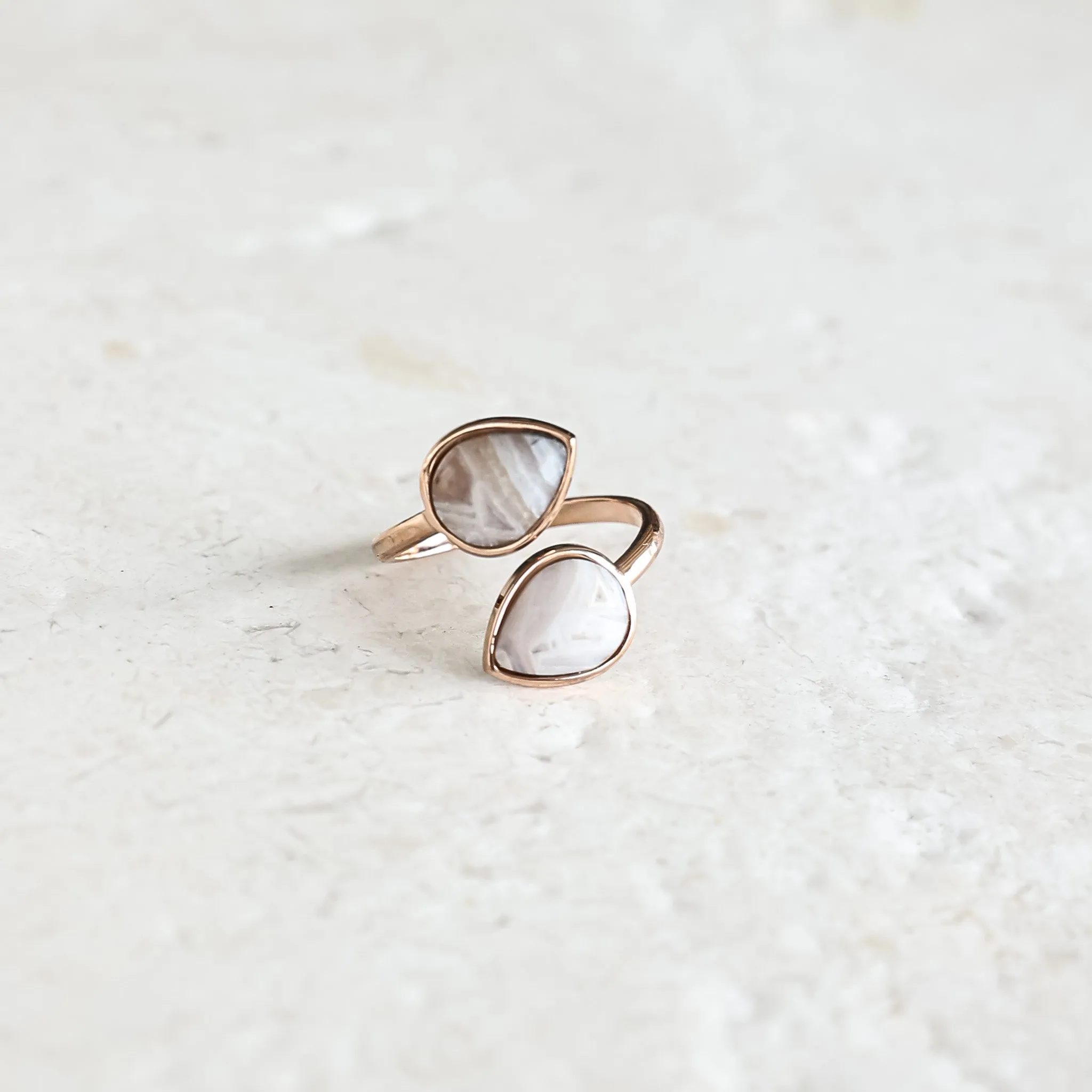 Bamboo Teardrop Ring