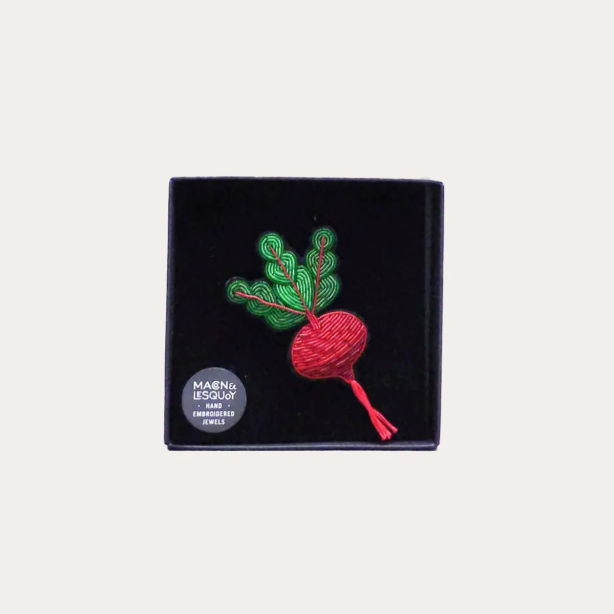 Beetroot Hand-Embroidered Pin *