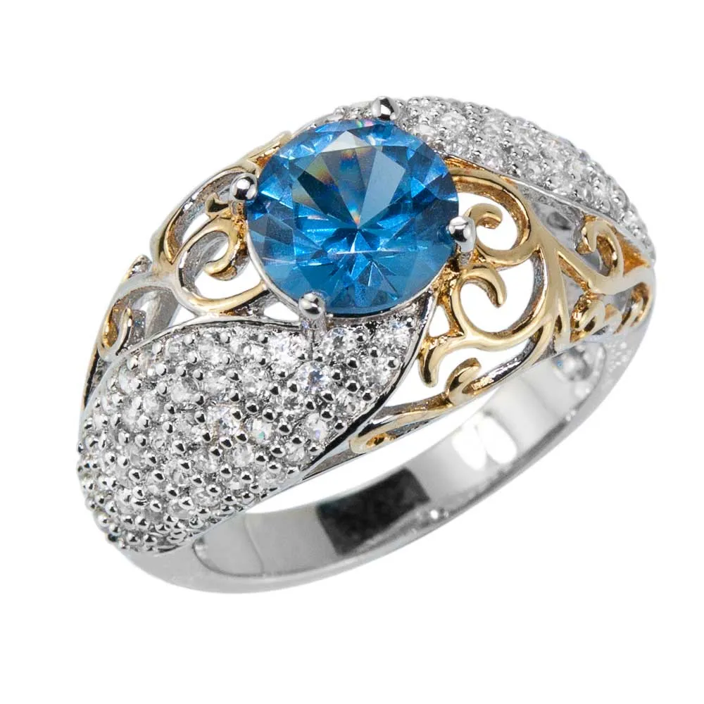 Blue Blush Vine Ring