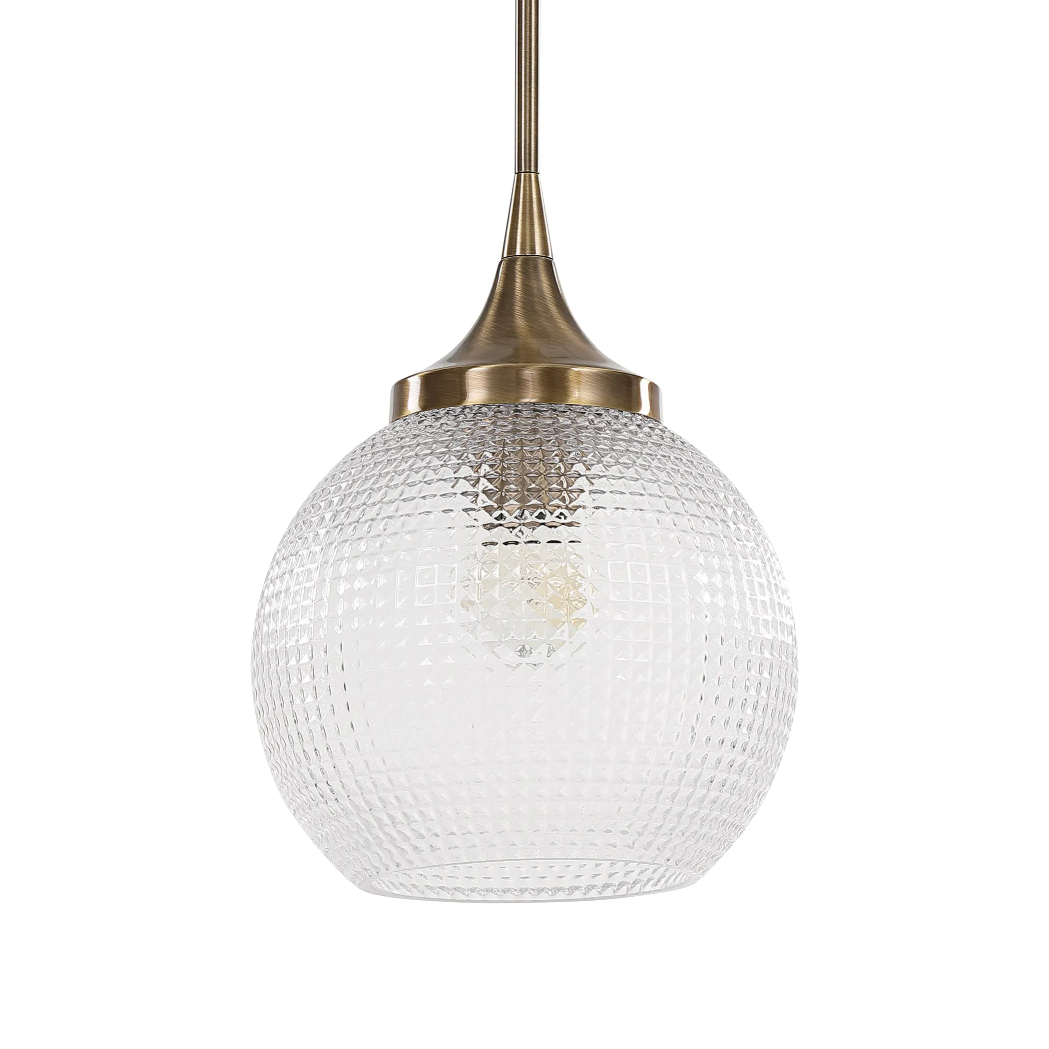 Bolla 1 Light Pattern Glass Mini Pendant