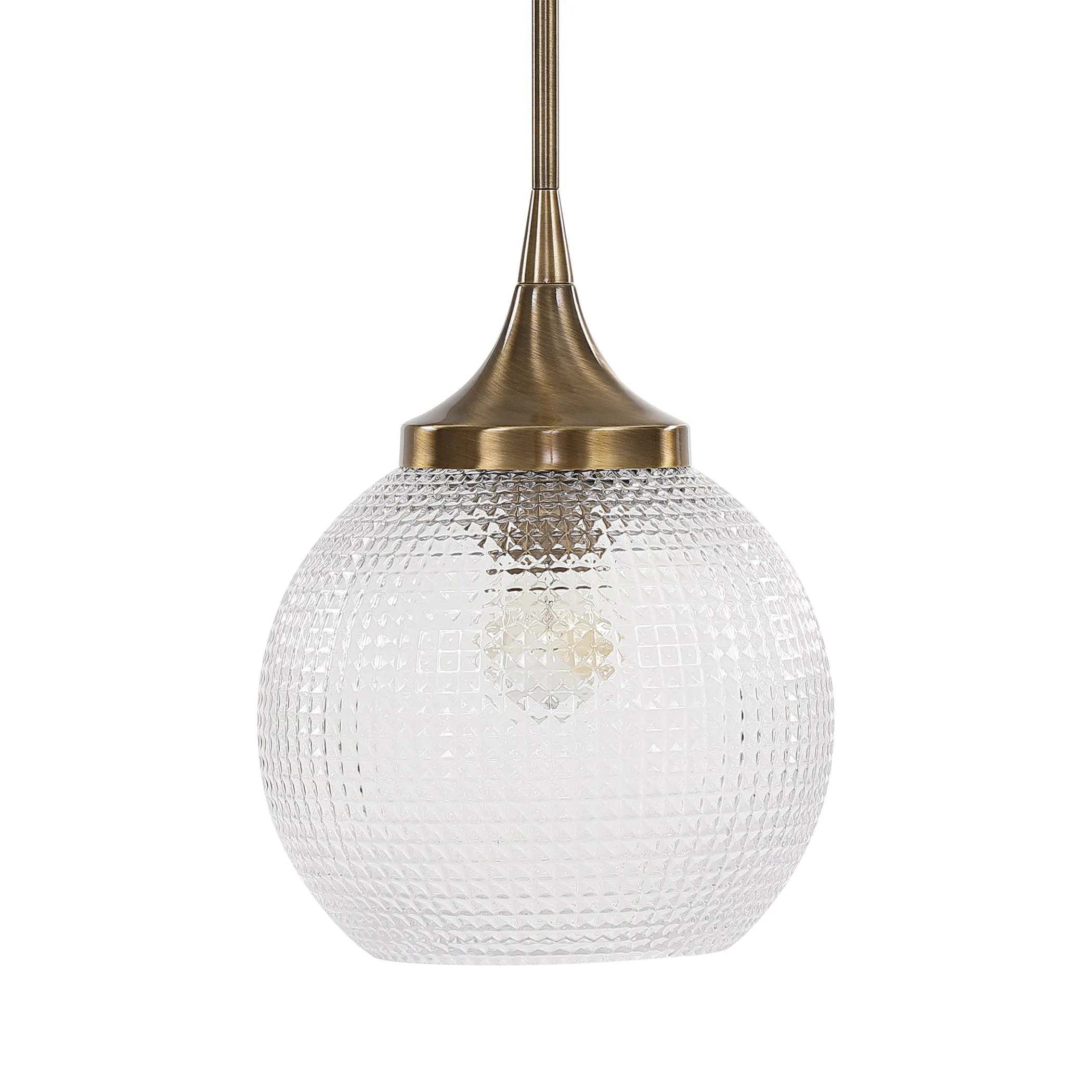 Bolla 1 Light Pattern Glass Mini Pendant