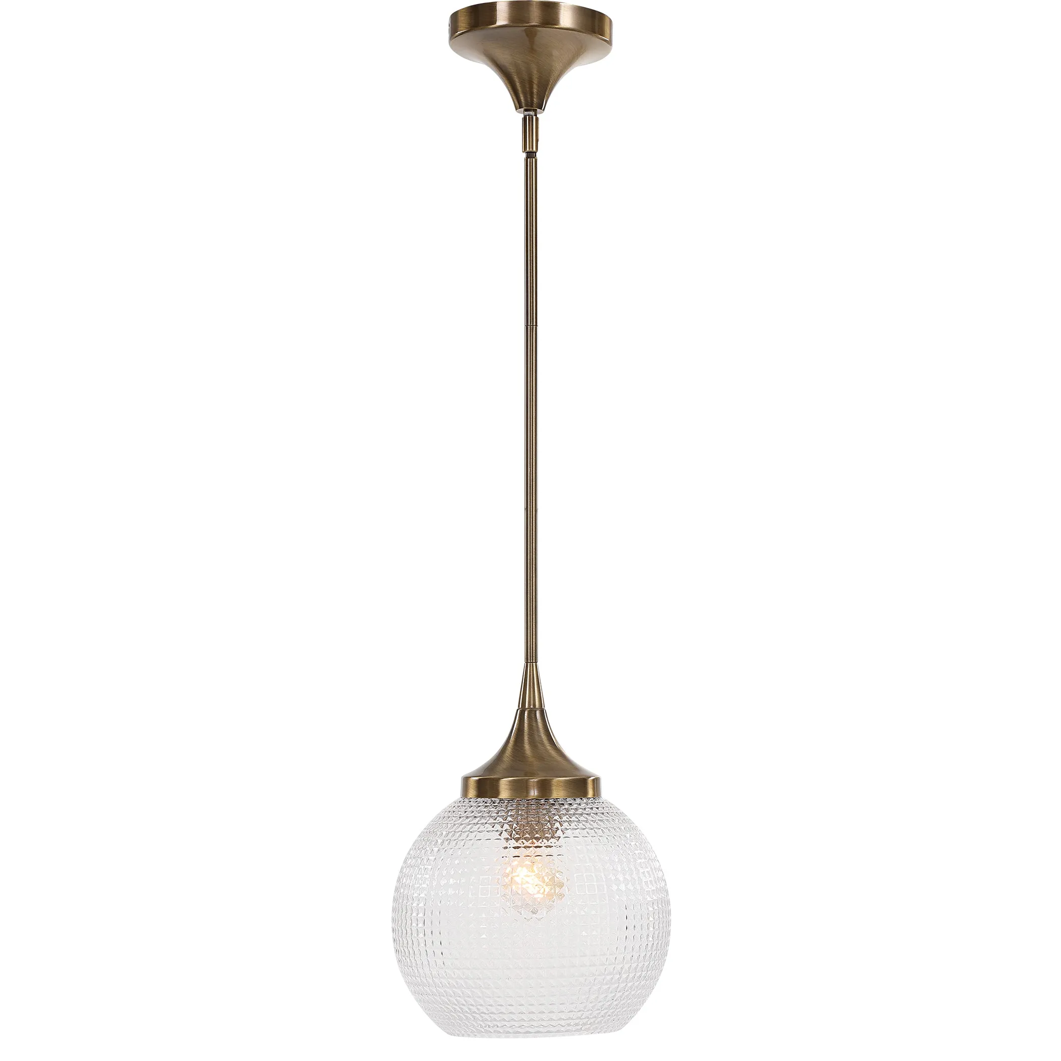 Bolla 1 Light Pattern Glass Mini Pendant