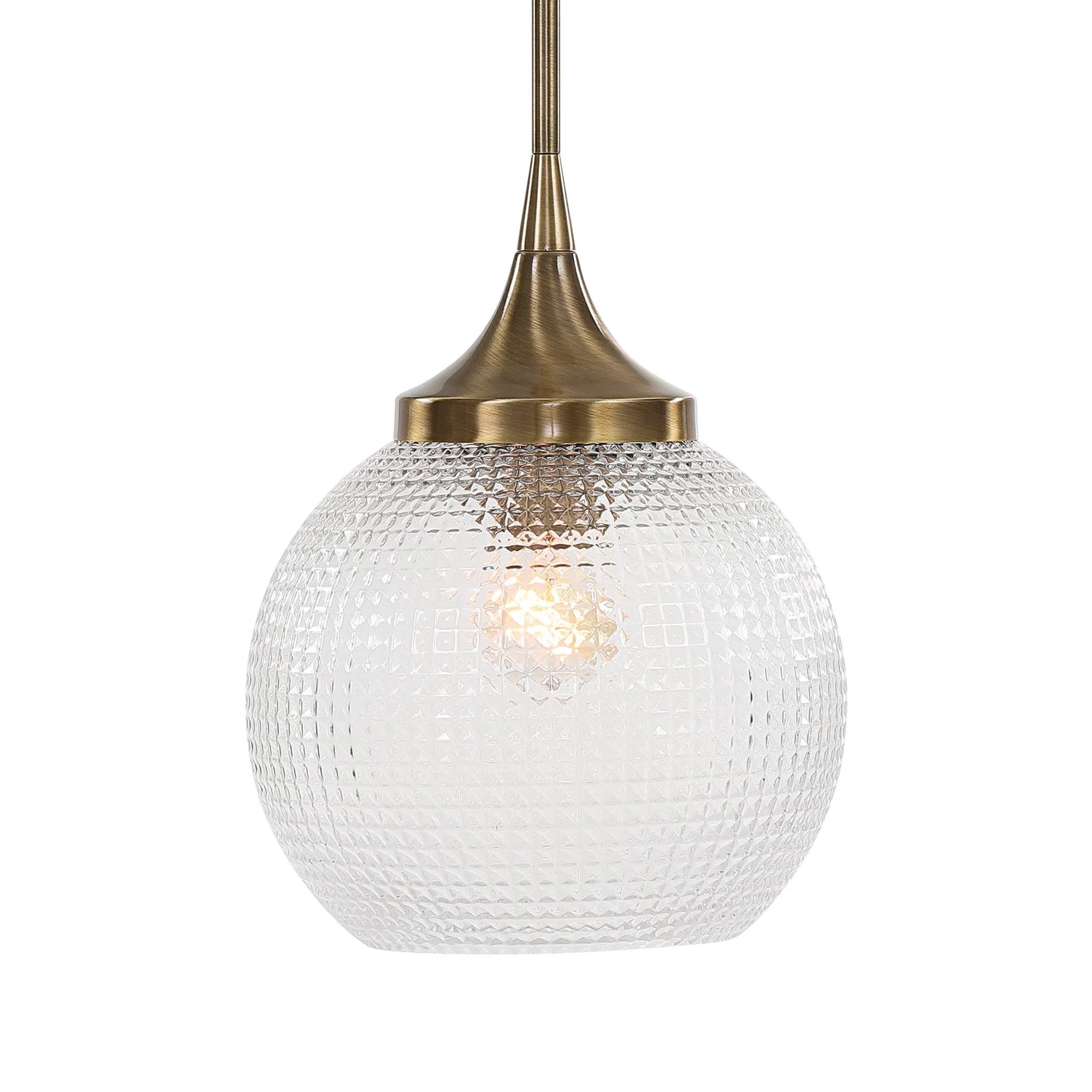 Bolla 1 Light Pattern Glass Mini Pendant