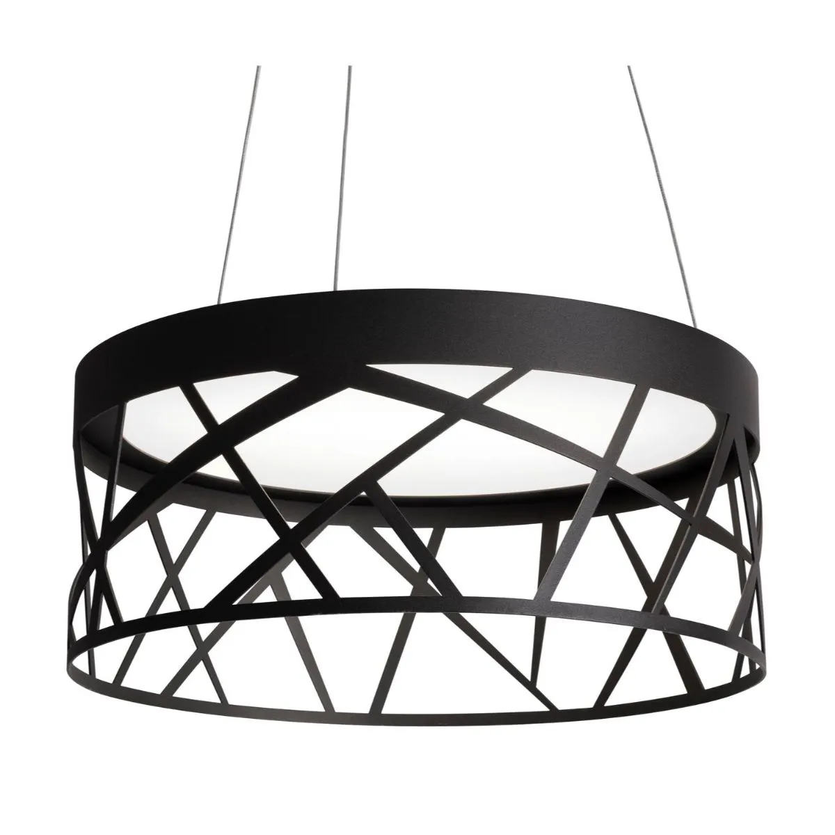 Boon 20 in. LED Pendant Light Black Finish