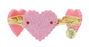 Bourbon & Boweties - Glitter Heart Bangle Bracelets