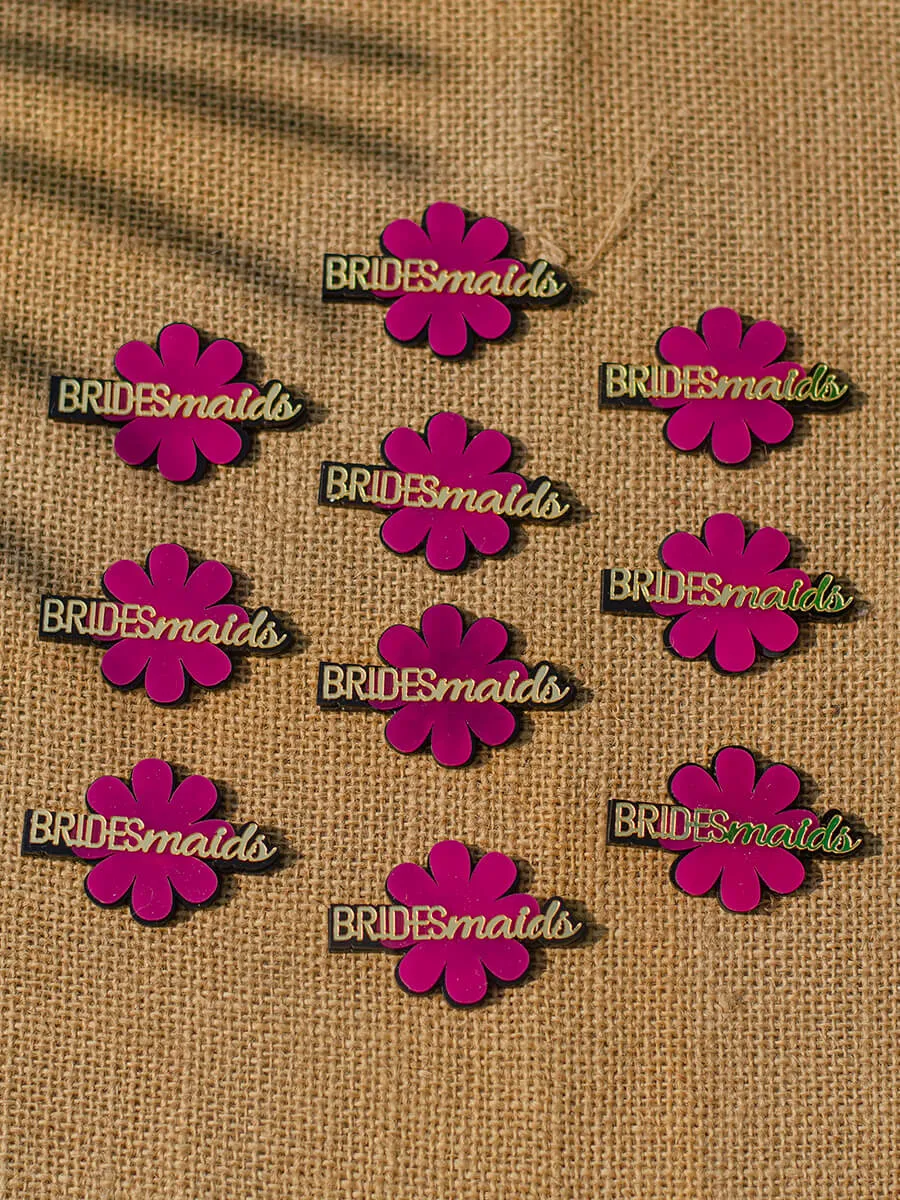 Bridesmaids Brooches Bulk Set