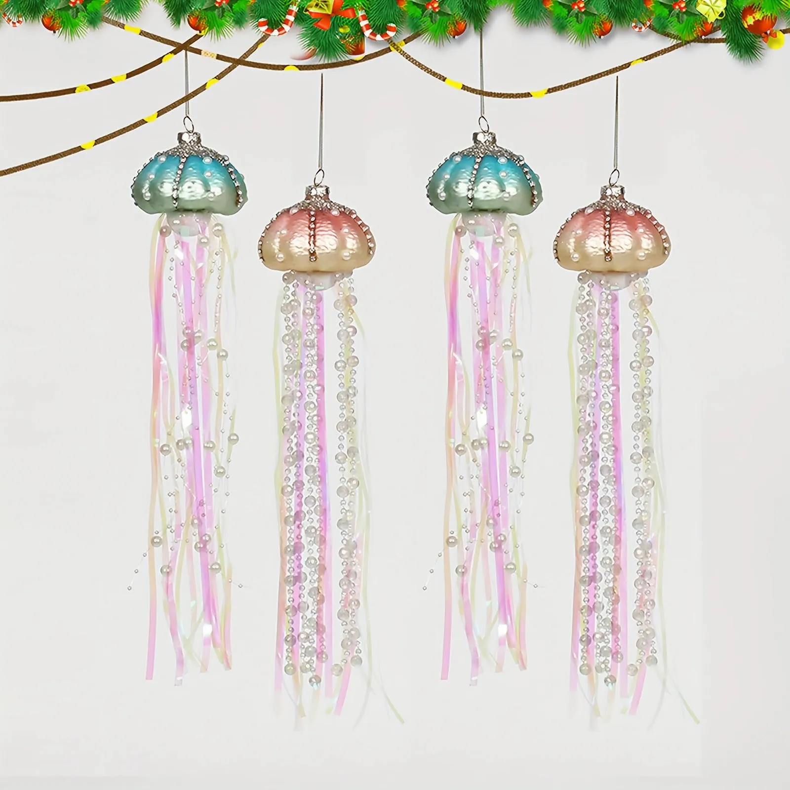 Bulk Artificial Jellyfish Ornaments Christmas Hanging Ornaments Wholesale