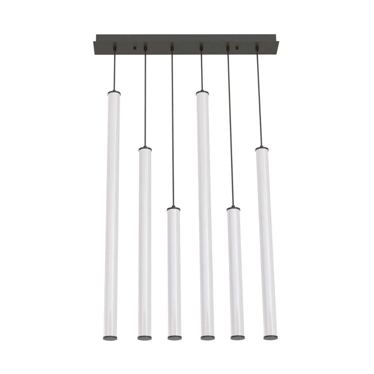 Caden 36 in. 6 Lights LED Pendant Light Black Finish