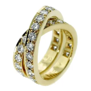 Cartier Nouvelle Vague Diamond Bypass Gold Ring