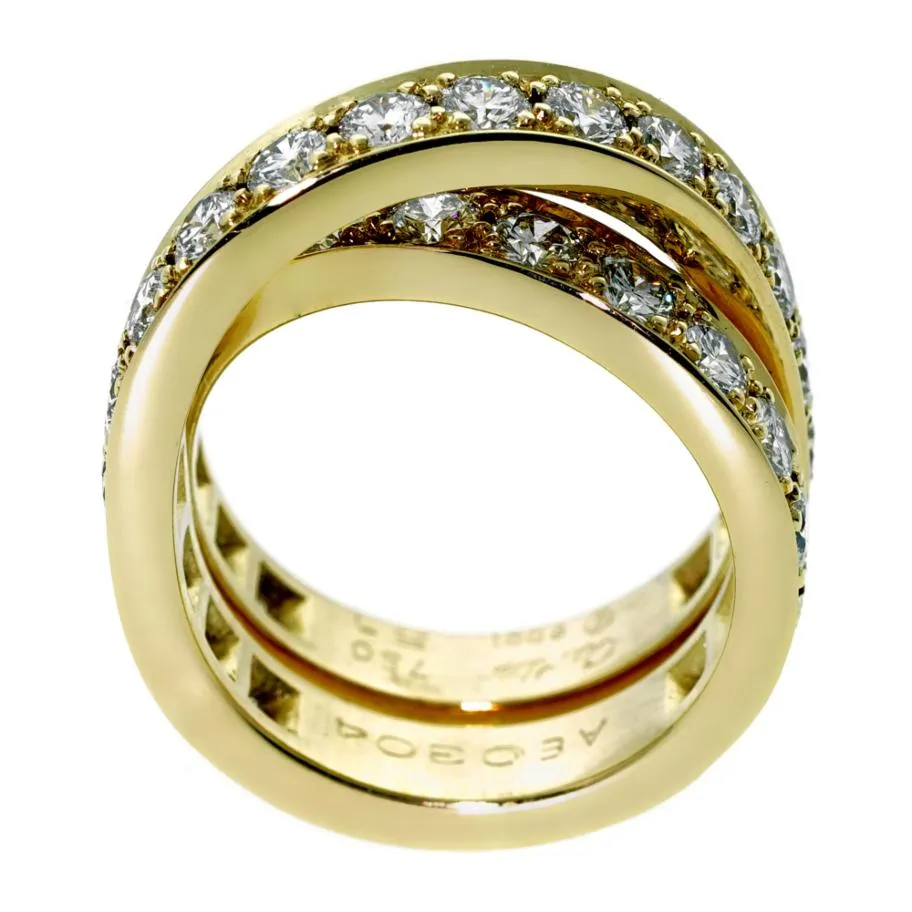 Cartier Nouvelle Vague Diamond Bypass Gold Ring