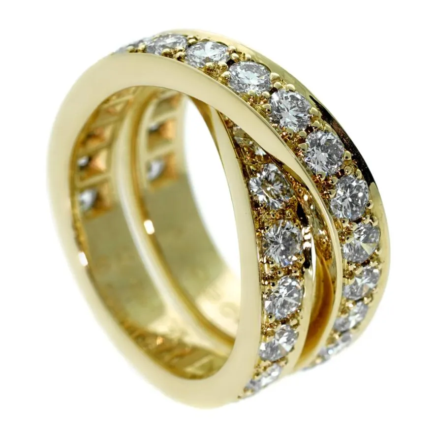 Cartier Nouvelle Vague Diamond Bypass Gold Ring