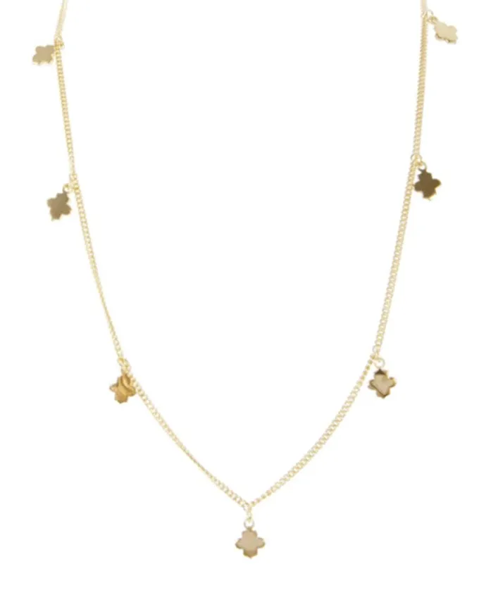 Clover Charm Necklace Gold